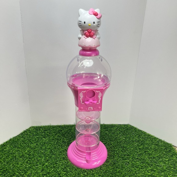 Vtg Hello Kitty Pink Carrousel Gumball Machine Coin Bank Sanrio 22" Tall Work - Picture 1 of 3